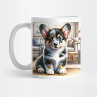 Watercolor Puppies Cardigan Welsh Corgi - Cute Puppy Mug